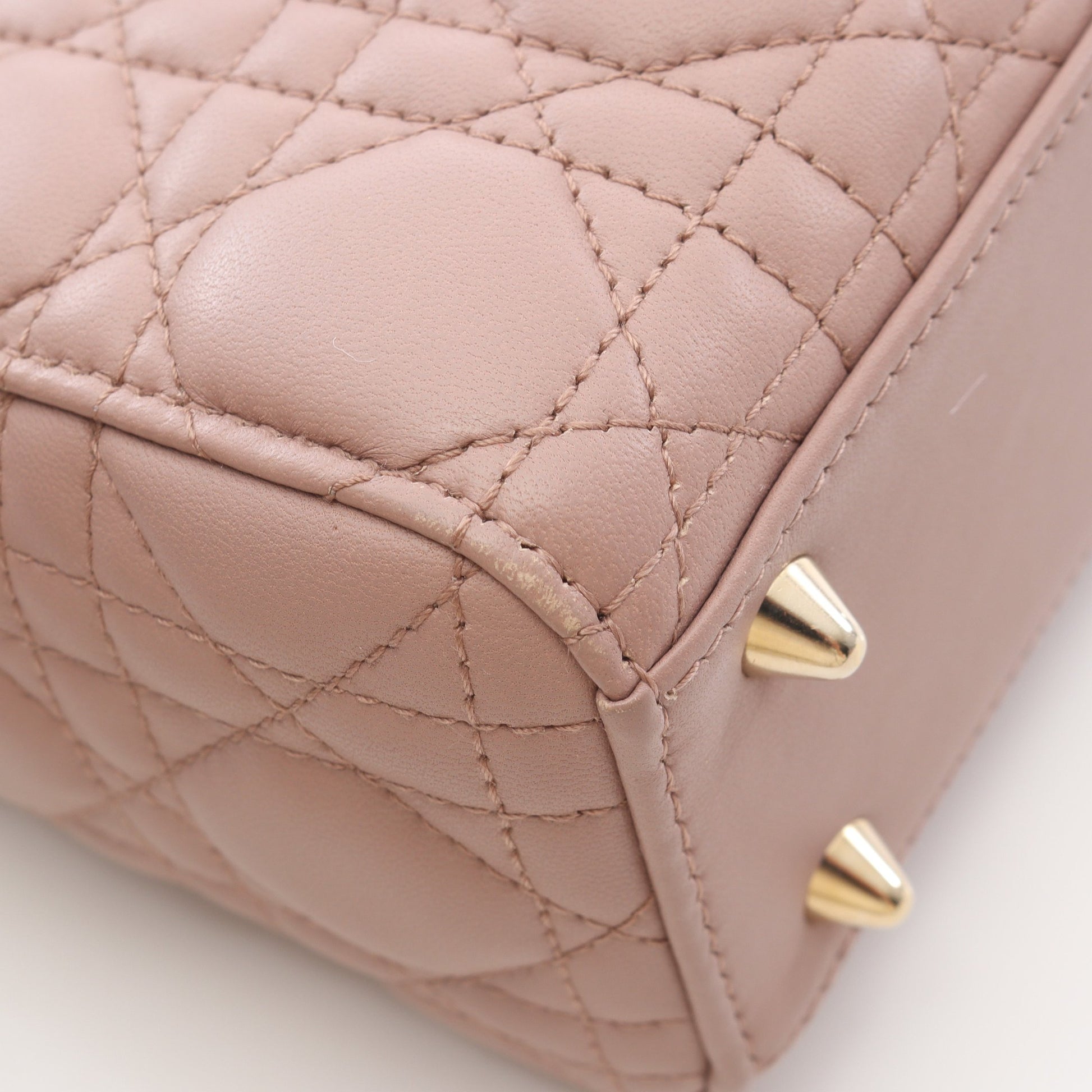 レディディオール スモール ハンドバッグ レザー ダスティピンク 2WAY クリスチャンディオール バッグ Christian Dior