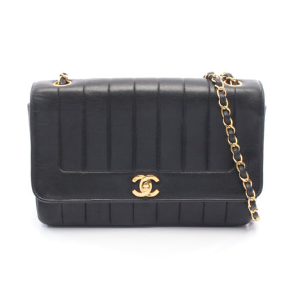 マドモアゼル チェーンショルダーバッグ ラムスキン ブラック ゴールド金具 シャネル バッグ CHANEL