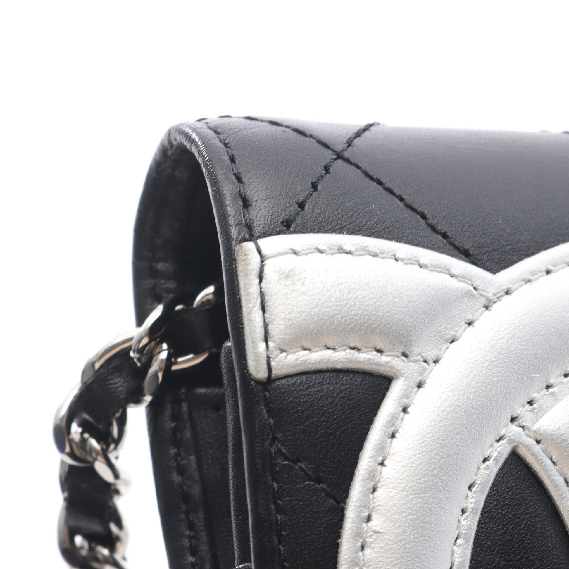 カンボンライン チェーンウォレット レザー ブラック シルバー シルバー金具 シャネル バッグ CHANEL