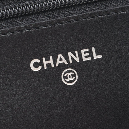 カンボンライン チェーンウォレット レザー ブラック シルバー シルバー金具 シャネル バッグ CHANEL
