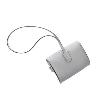 ケリーフェスティバル ブルーグラシエ バッグチャーム ヴォースイフト グレー ゴールド金具 K刻印 エルメス