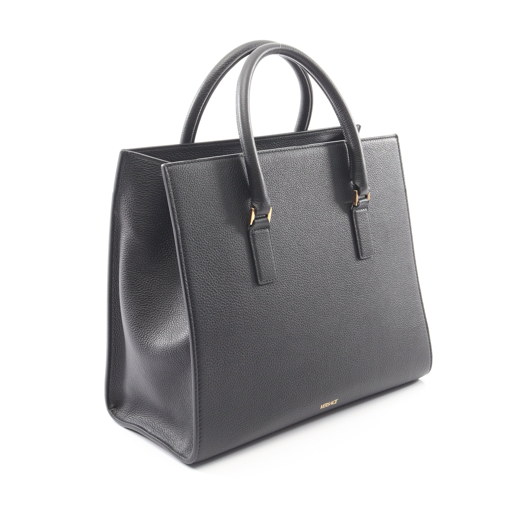 VIRTUS ヴィルトゥス ハンドバッグ トートバッグ レザー ブラック 2WAY