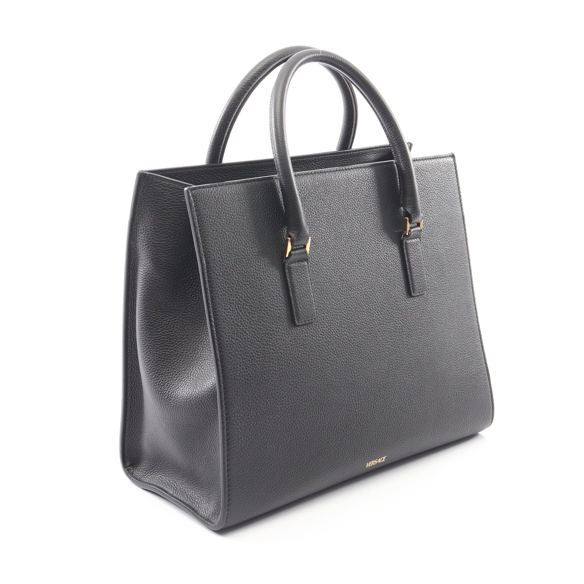 VIRTUS ヴィルトゥス ハンドバッグ トートバッグ レザー ブラック 2WAY 