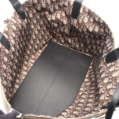 トゥジュール ラージ オブリーク ハンドバッグ トートバッグ エッフェル塔 キャンバス レザー ベージュ ブラック ブラウン リバーシブル クリスチャンディオール