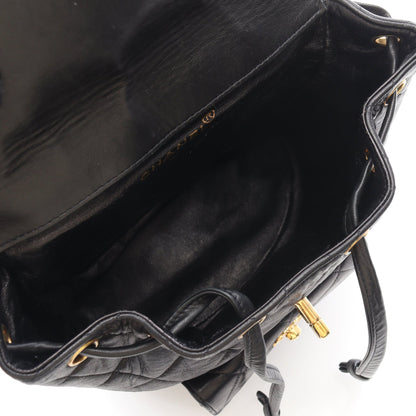 マトラッセ バックパック リュックサック ラムスキン ブラック ゴールド金具 シャネル