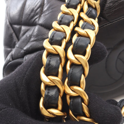 マトラッセ バックパック リュックサック ラムスキン ブラック ゴールド金具 シャネル