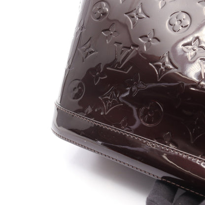 アルマPM モノグラムヴェルニ アマラント ハンドバッグ レザー ダークパープル ルイヴィトン