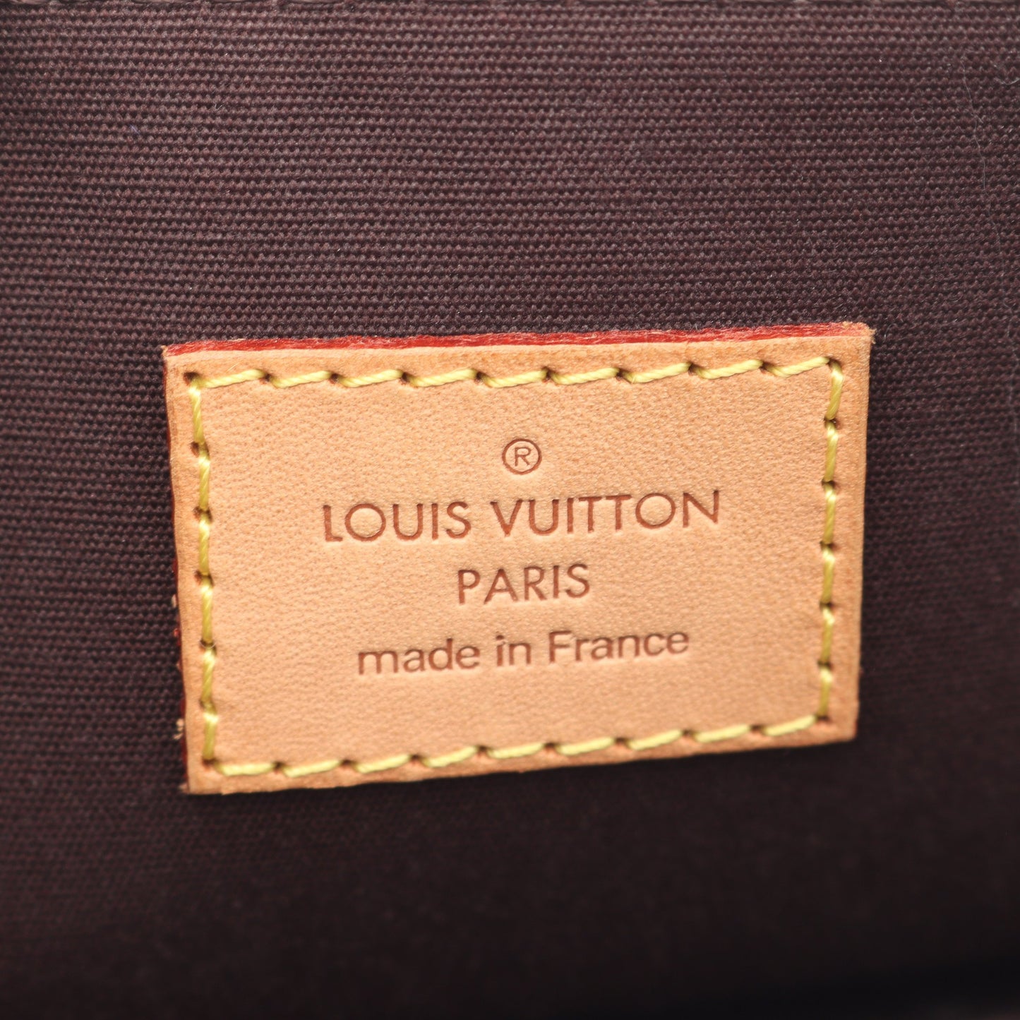 アルマPM モノグラムヴェルニ アマラント ハンドバッグ レザー ダークパープル ルイヴィトン