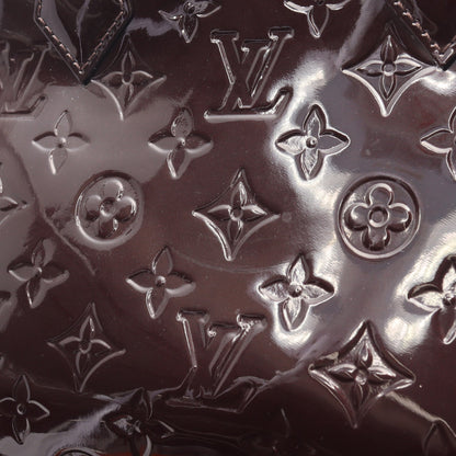 アルマPM モノグラムヴェルニ アマラント ハンドバッグ レザー ダークパープル ルイヴィトン