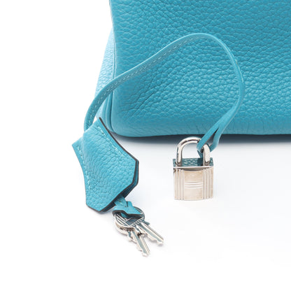 バーキン30 ブルーパオン ハンドバッグ トリヨンクレマンス エメラルドグリーン シルバー金具 □R刻印 エルメス