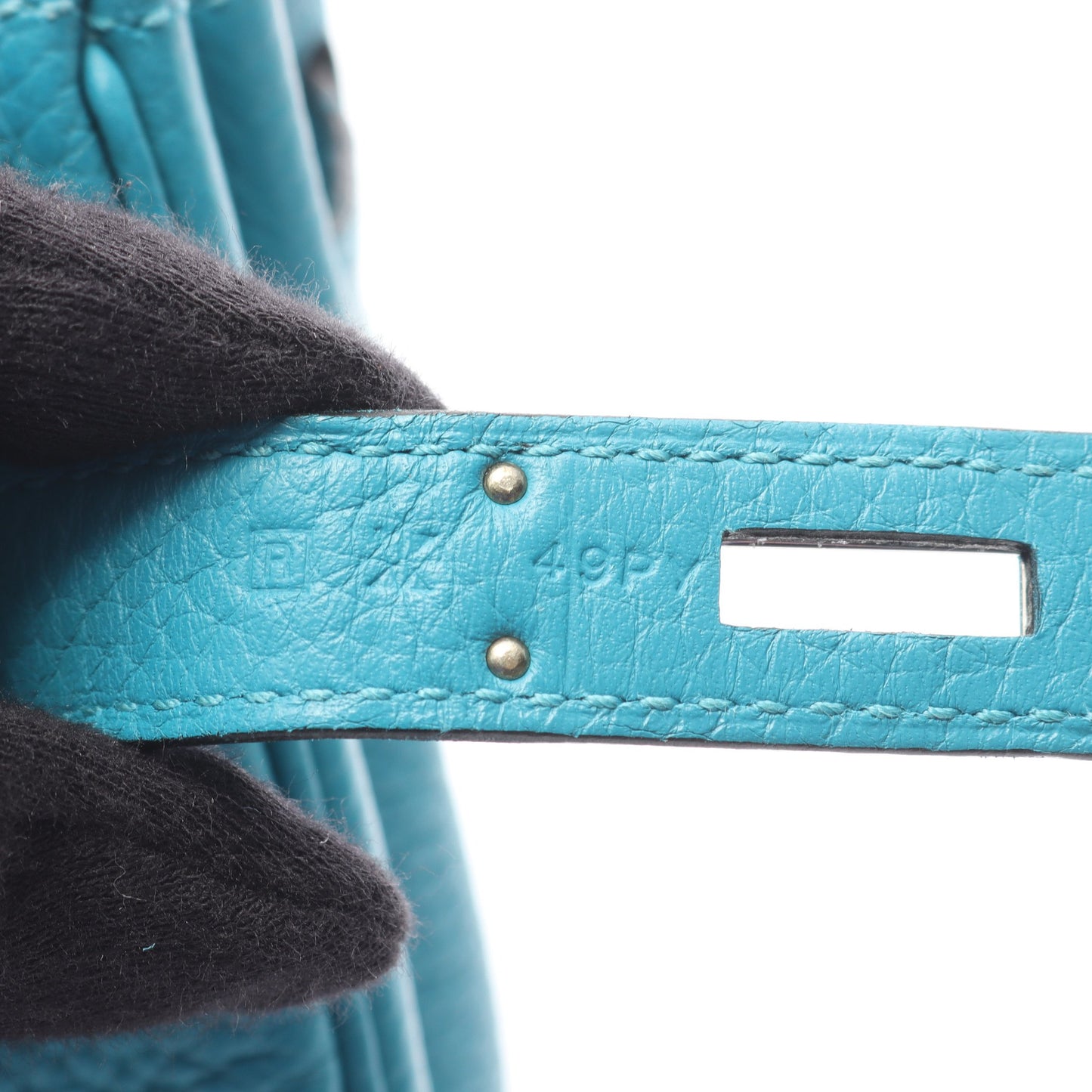 バーキン30 ブルーパオン ハンドバッグ トリヨンクレマンス エメラルドグリーン シルバー金具 □R刻印 エルメス