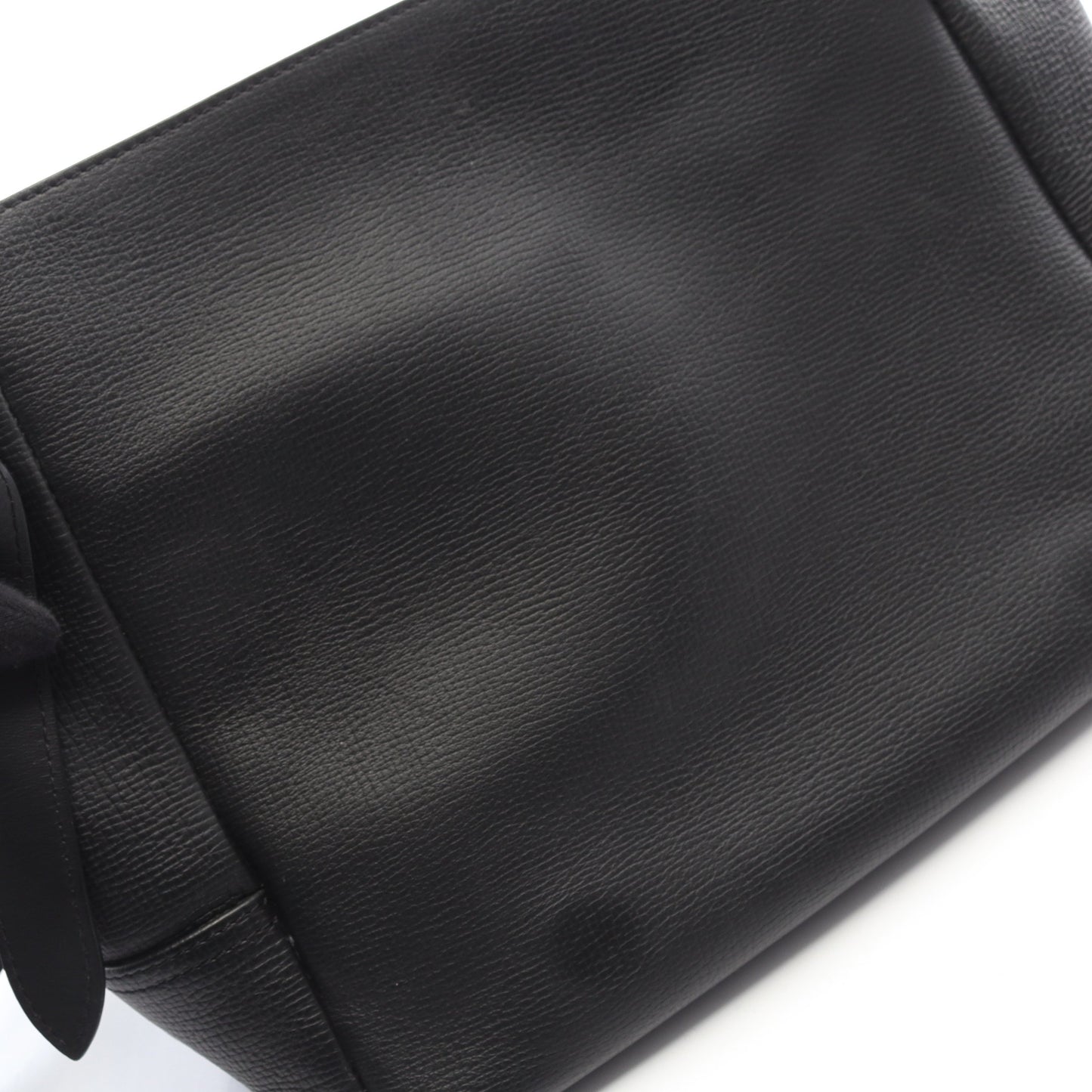LOUIS VUITTON × NIGO ブサス トーキョー モノグラムデニム ショルダーバッグ キャンバス レザー ブラック ルイヴィトン バッグ LOUIS VUITTON