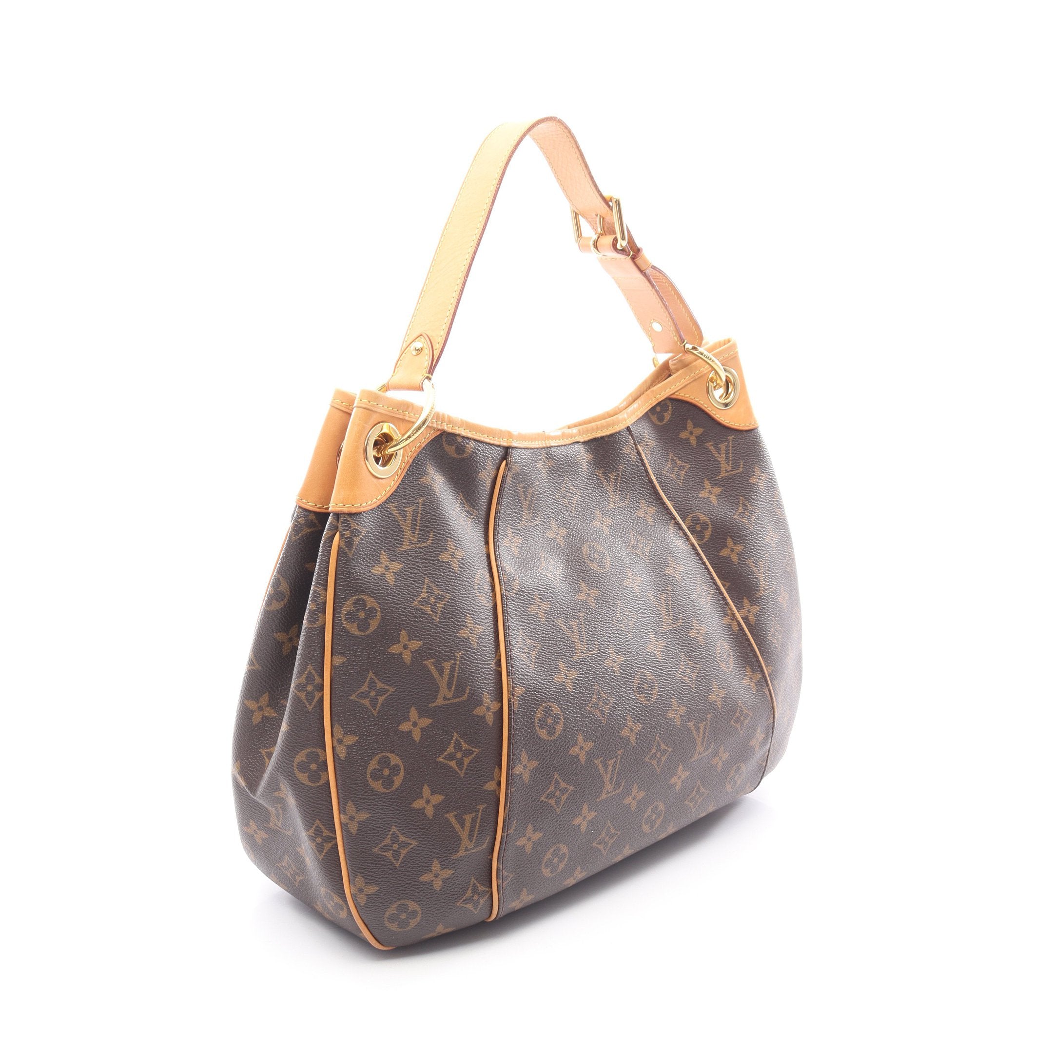 ガリエラPM モノグラム ワンショルダーバッグ PVC レザー ブラウン