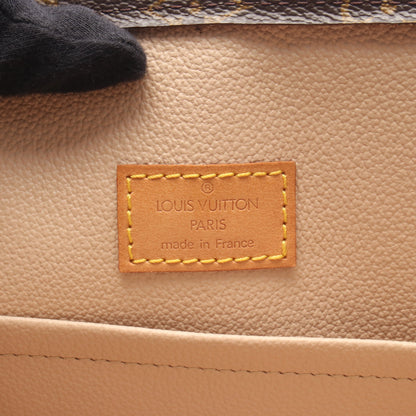 サックプラ モノグラム ハンドバッグ トートバッグ PVC レザー ブラウン ルイヴィトン バッグ LOUIS VUITTON