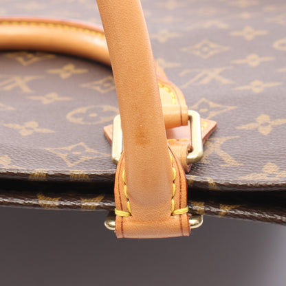 サックプラ モノグラム ハンドバッグ トートバッグ PVC レザー ブラウン ルイヴィトン バッグ LOUIS VUITTON