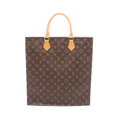 サックプラ モノグラム ハンドバッグ トートバッグ PVC レザー ブラウン ルイヴィトン バッグ LOUIS VUITTON