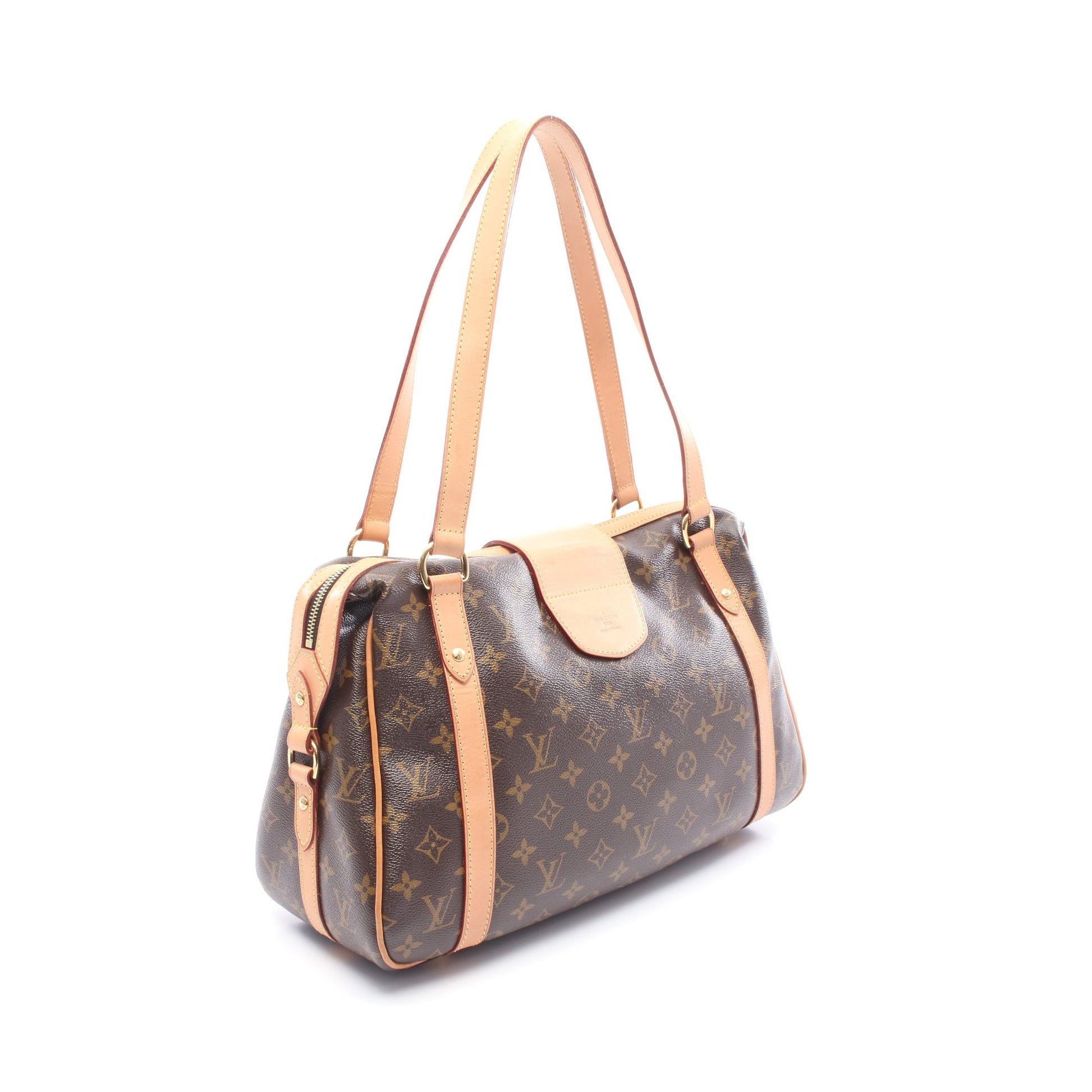 ストレーザPM モノグラム ショルダーバッグ PVC レザー ブラウン ルイヴィトン バッグ LOUIS VUITTON