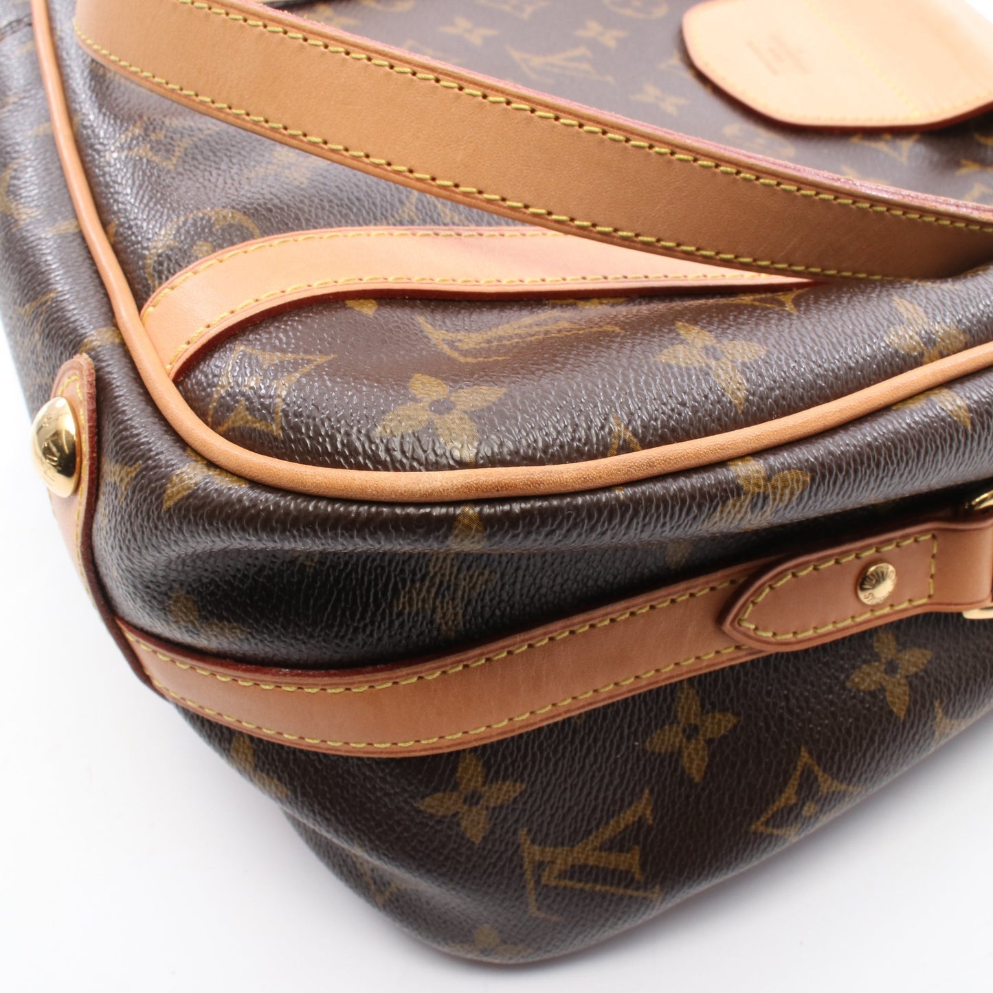 ストレーザPM モノグラム ショルダーバッグ PVC レザー ブラウン ルイヴィトン バッグ LOUIS VUITTON