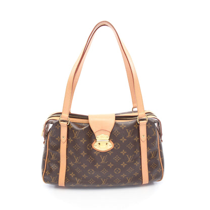 ストレーザPM モノグラム ショルダーバッグ PVC レザー ブラウン ルイヴィトン バッグ LOUIS VUITTON