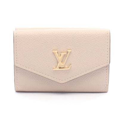 ポルトフォイユ ロックミニ グレージュ 三つ折り財布 レザー グレーベージュ ルイヴィトン 財布・小物 LOUIS VUITTON