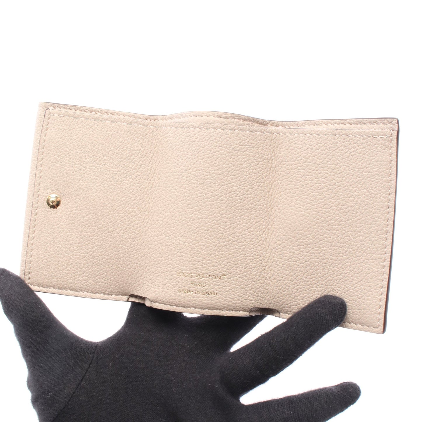 ポルトフォイユ ロックミニ グレージュ 三つ折り財布 レザー グレーベージュ ルイヴィトン 財布・小物 LOUIS VUITTON