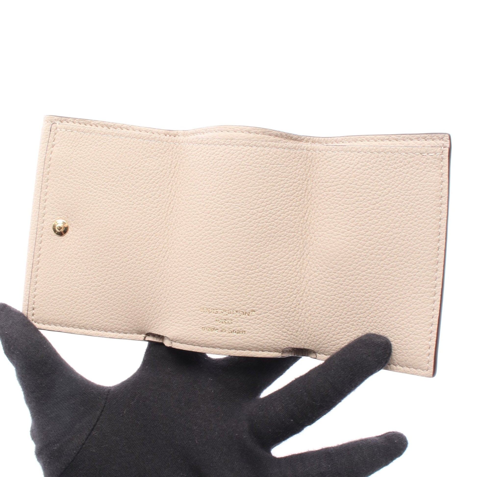 ポルトフォイユ ロックミニ グレージュ 三つ折り財布 レザー グレーベージュ ルイヴィトン 財布・小物 LOUIS VUITTON