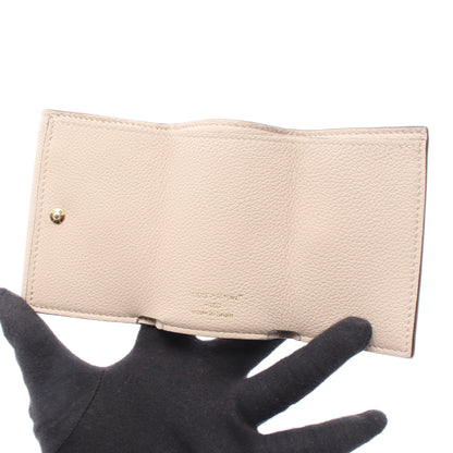 ポルトフォイユ ロックミニ グレージュ 三つ折り財布 レザー グレーベージュ ルイヴィトン 財布・小物 LOUIS VUITTON