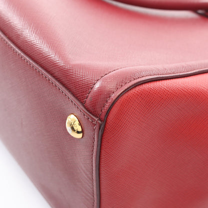 トライアングルロゴ ハンドバッグ サフィアーノレザー ボルドー レッド 2WAY プラダ バッグ PRADA