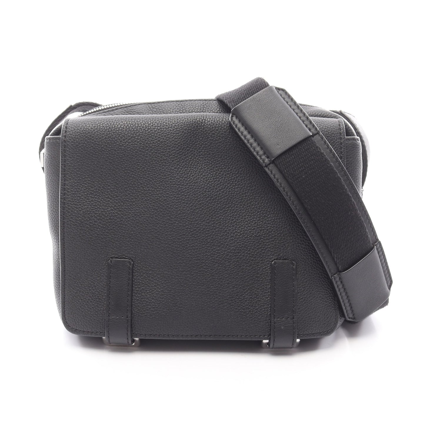 ミリタリーメッセンジャーXS ショルダーバッグ レザー ブラック ロエベ バッグ LOEWE