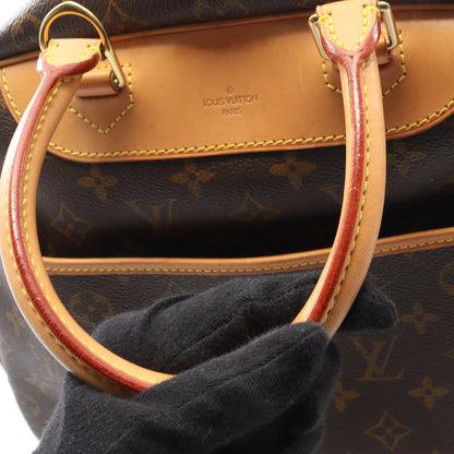 ドーヴィル ボーリングヴァニティ モノグラム ハンドバッグ PVC レザー ブラウン ルイヴィトン バッグ LOUIS VUITTON