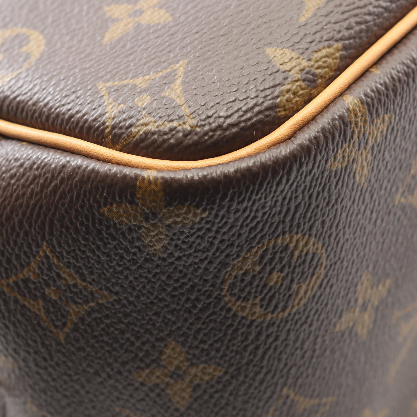 ドーヴィル ボーリングヴァニティ モノグラム ハンドバッグ PVC レザー ブラウン ルイヴィトン バッグ LOUIS VUITTON