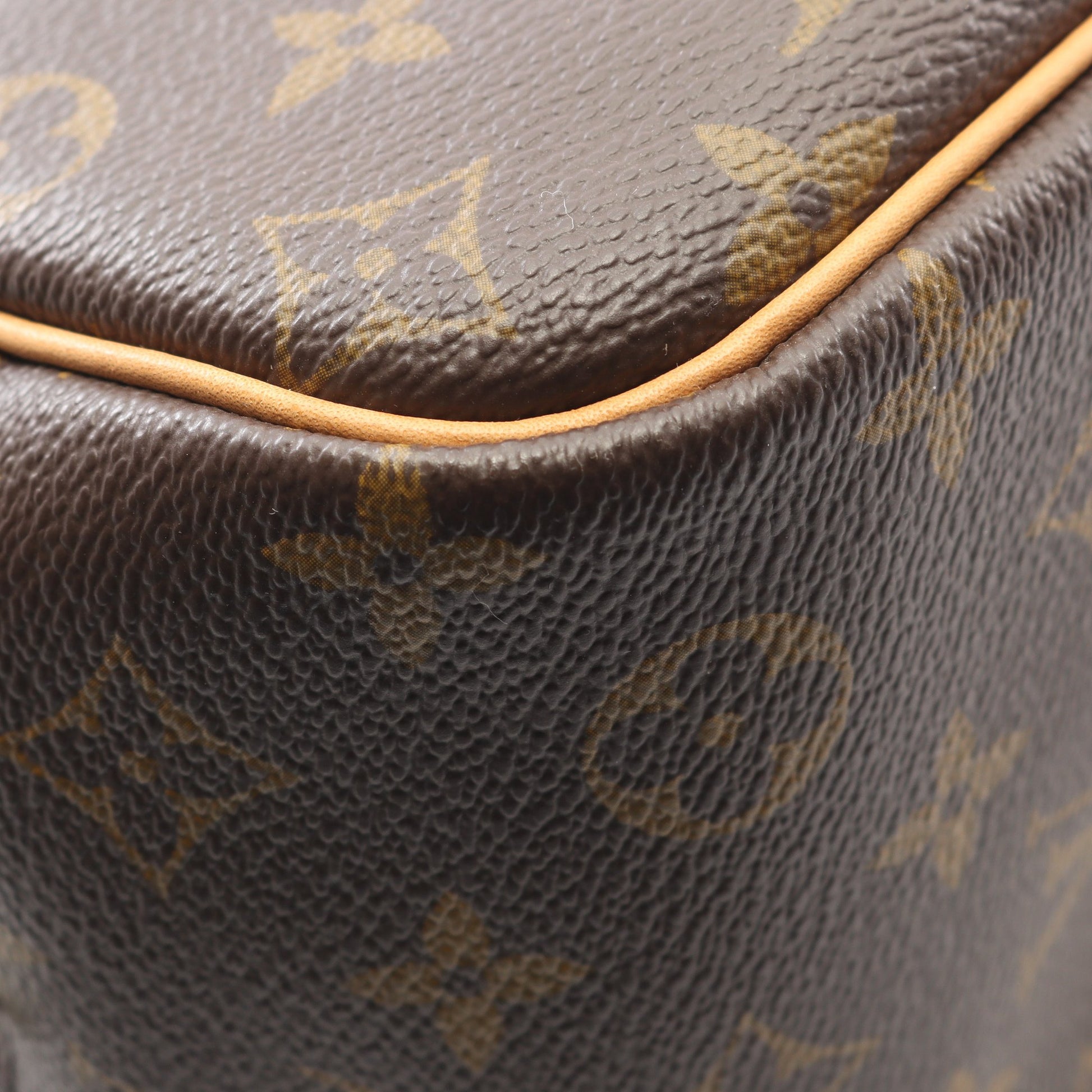 ドーヴィル ボーリングヴァニティ モノグラム ハンドバッグ PVC レザー ブラウン ルイヴィトン バッグ LOUIS VUITTON