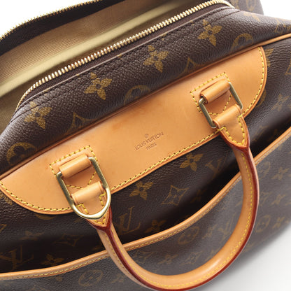 ドーヴィル ボーリングヴァニティ モノグラム ハンドバッグ PVC レザー ブラウン ルイヴィトン バッグ LOUIS VUITTON