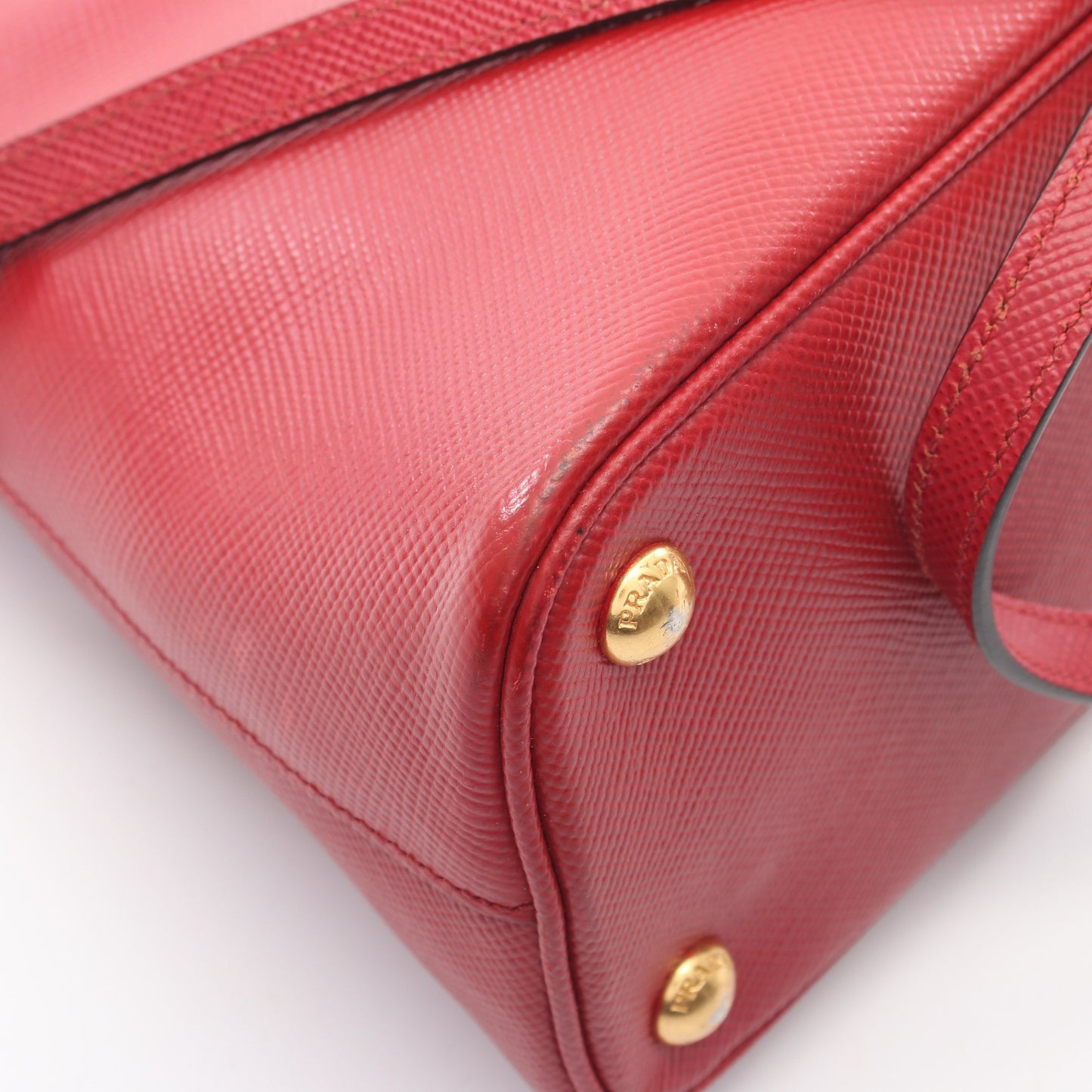 SAFFIANO CUIR ハンドバッグ サフィアーノレザー レッド 2WAY プラダ バッグ PRADA