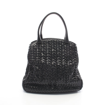 イントレチャート ハンドバッグ レザー ブラック ボッテガヴェネタ バッグ BOTTEGA VENETA