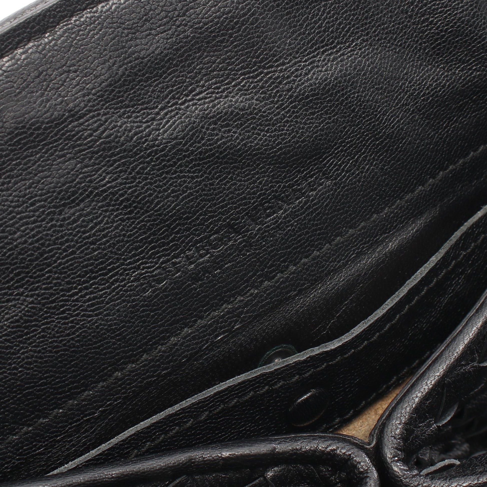 イントレチャート ハンドバッグ レザー ブラック ボッテガヴェネタ バッグ BOTTEGA VENETA