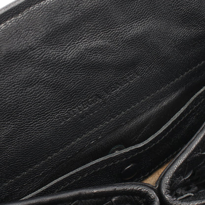 イントレチャート ハンドバッグ レザー ブラック ボッテガヴェネタ バッグ BOTTEGA VENETA