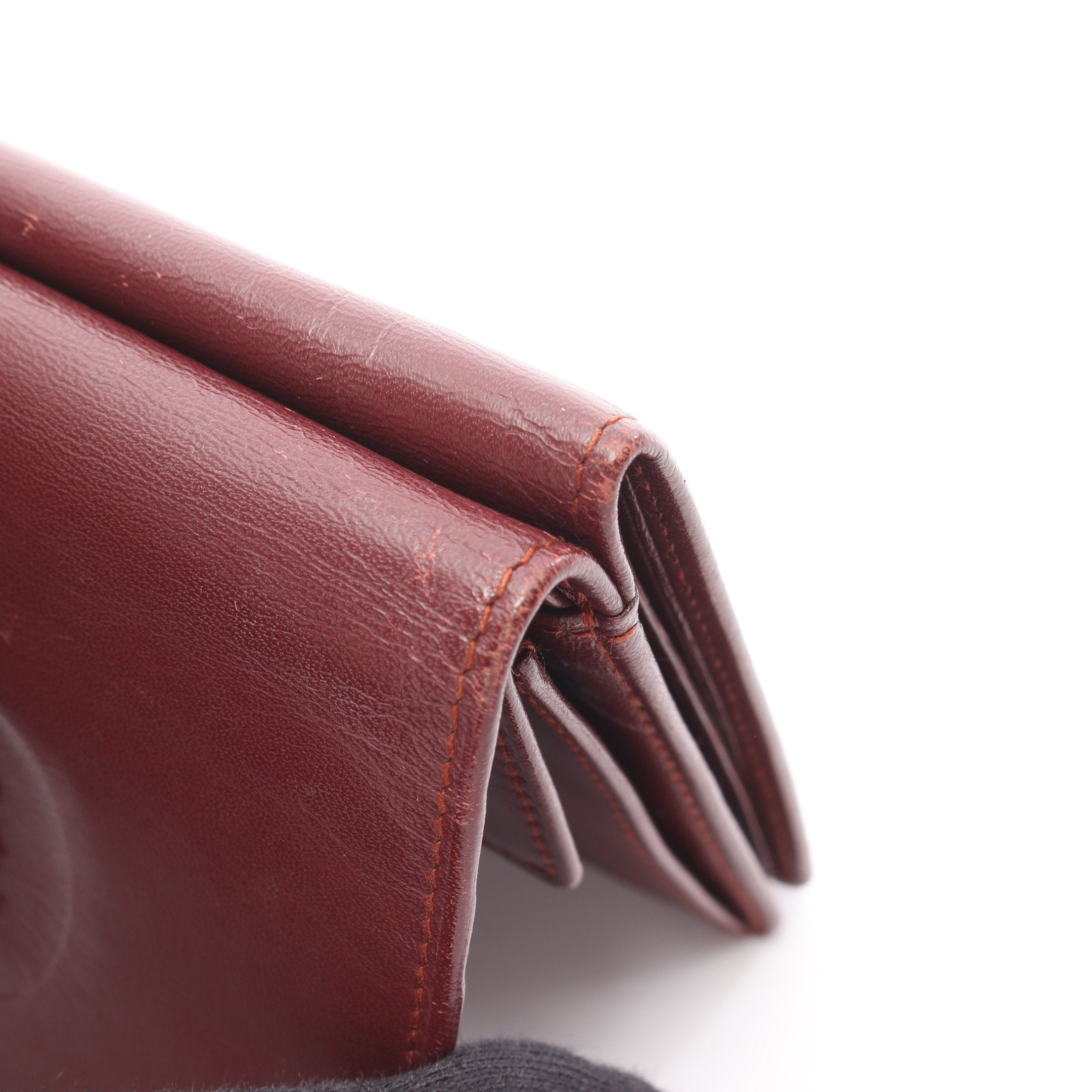 マストライン Wホック財布 レザー ボルドー カルティエ – RECLO