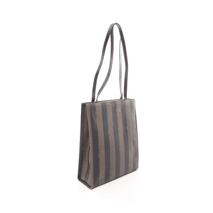 ペカン ショルダーバッグ トートバッグ PVC レザー ダークブラウン ブラック フェンディ バッグ FENDI