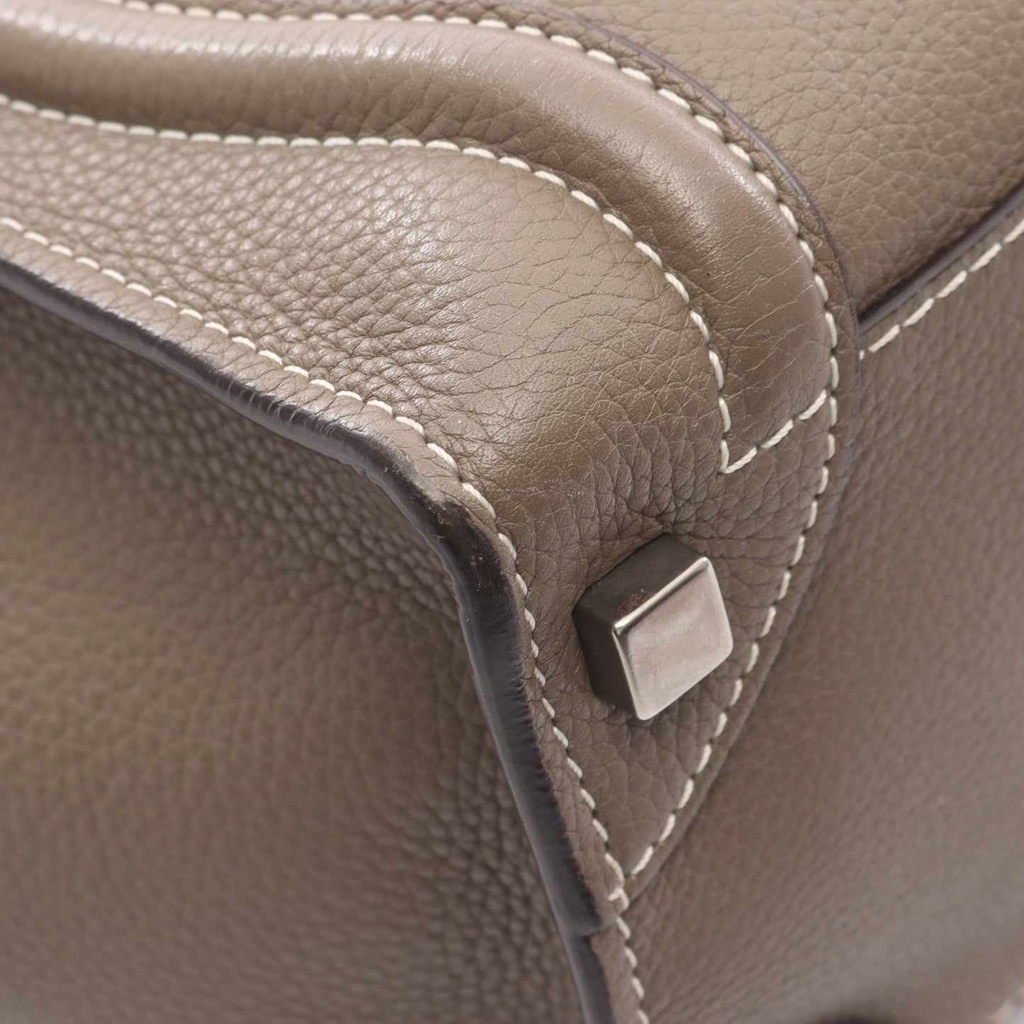 ラゲージ マイクロショッパー ハンドバッグ トートバッグ レザー グレーブラウン セリーヌ バッグ CELINE