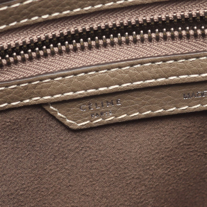 ラゲージ マイクロショッパー ハンドバッグ トートバッグ レザー グレーブラウン セリーヌ バッグ CELINE