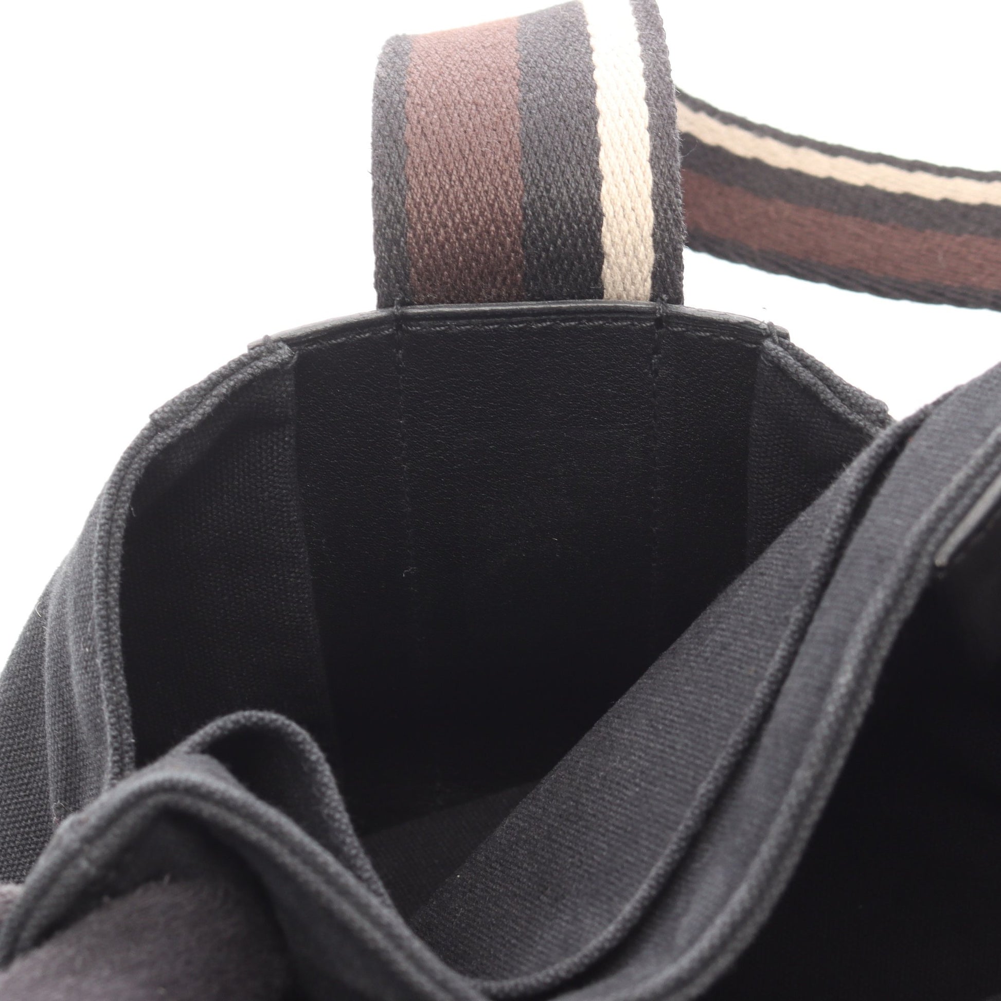 トロカホリゾンタルPM ハンドバッグ トートバッグ キャンバス レザー ブラック ダークブラウン シルバー金具 エルメス バッグ HERMES