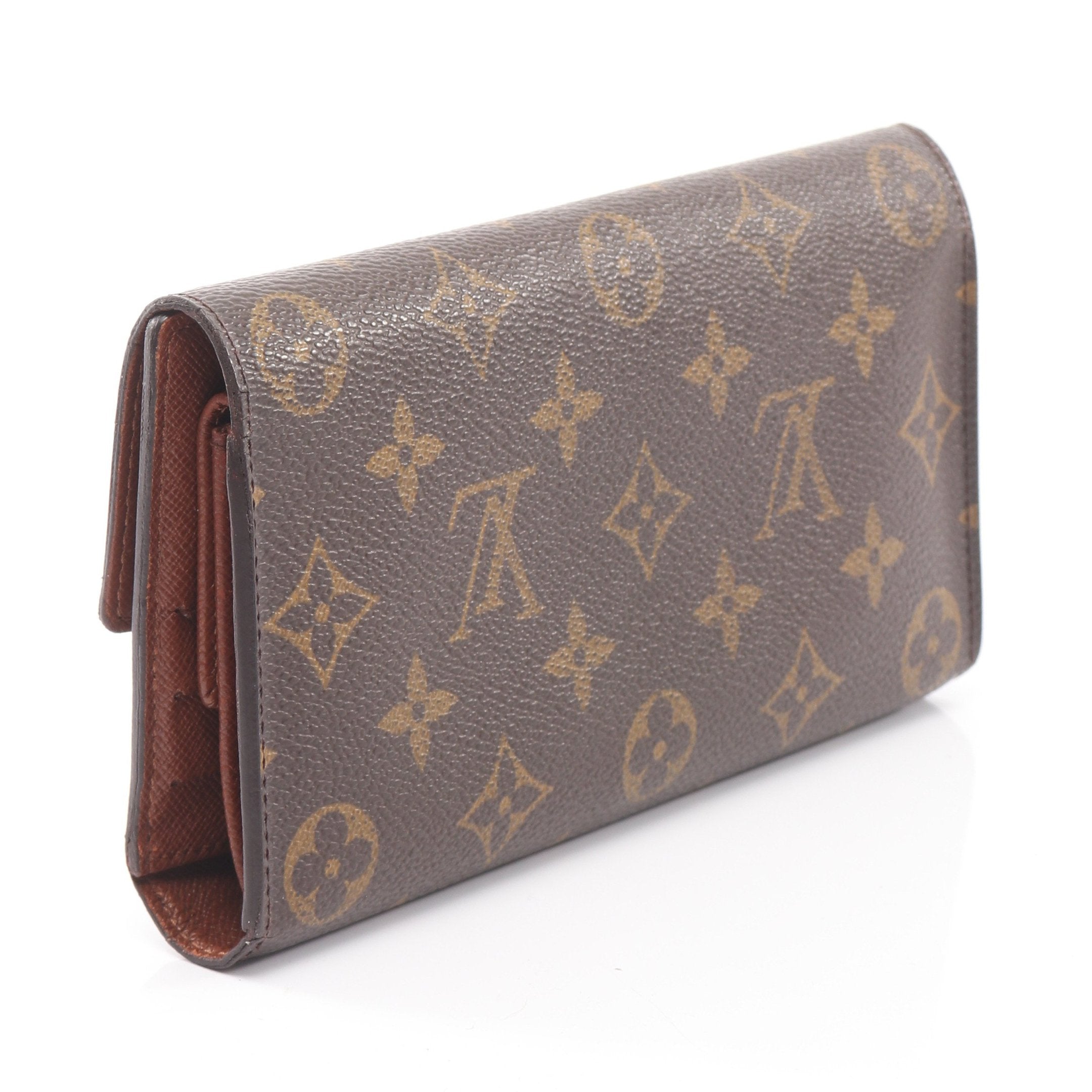 LOUIS VUITTON ルイヴィトン 財布 モノグラム ポルトトレゾール インターナショナル M61215 ブラウン PVC レザー ユニセックス 三つ折り 長財布【本物保証】 ポルトトレゾール インターナショナル モノグラム 三つ折り長財布 PVC