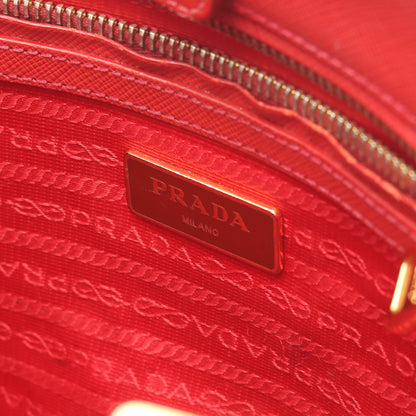 SAFFIANO ガレリア ハンドバッグ サフィアーノレザー レッド 2WAY プラダ バッグ PRADA