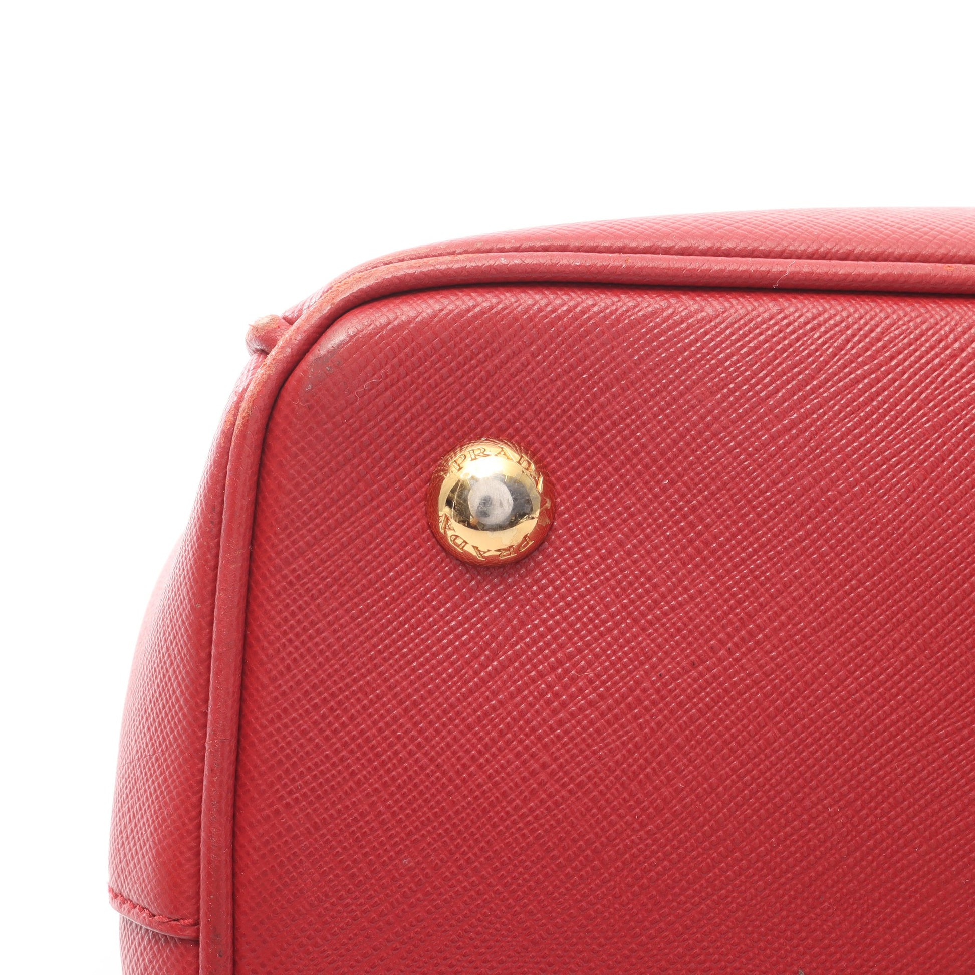 SAFFIANO ガレリア ハンドバッグ サフィアーノレザー レッド 2WAY プラダ バッグ PRADA