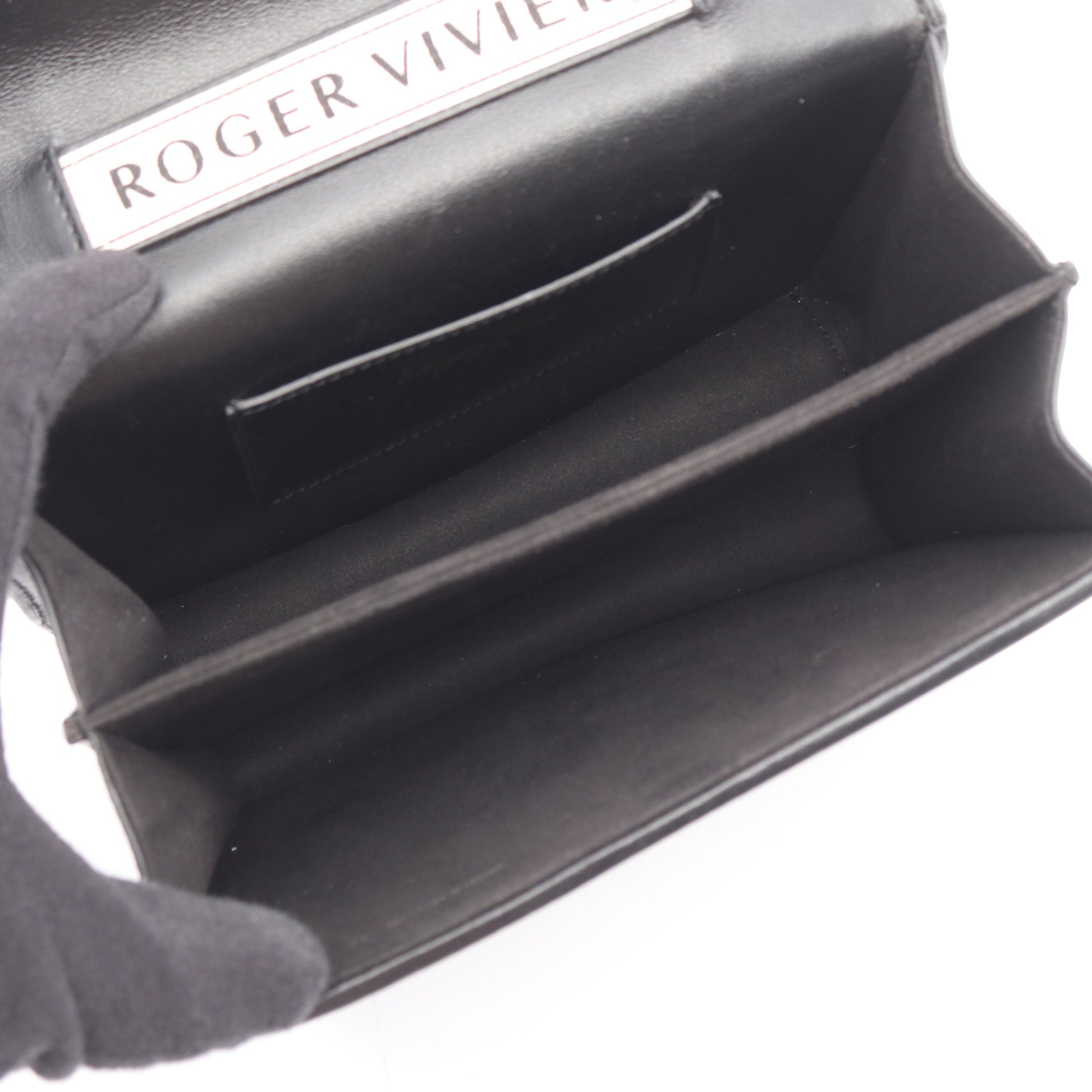 トレヴィヴィエ チェーンショルダーバッグ レザー ブラック ロジェヴィヴィエ バッグ Roger Vivier