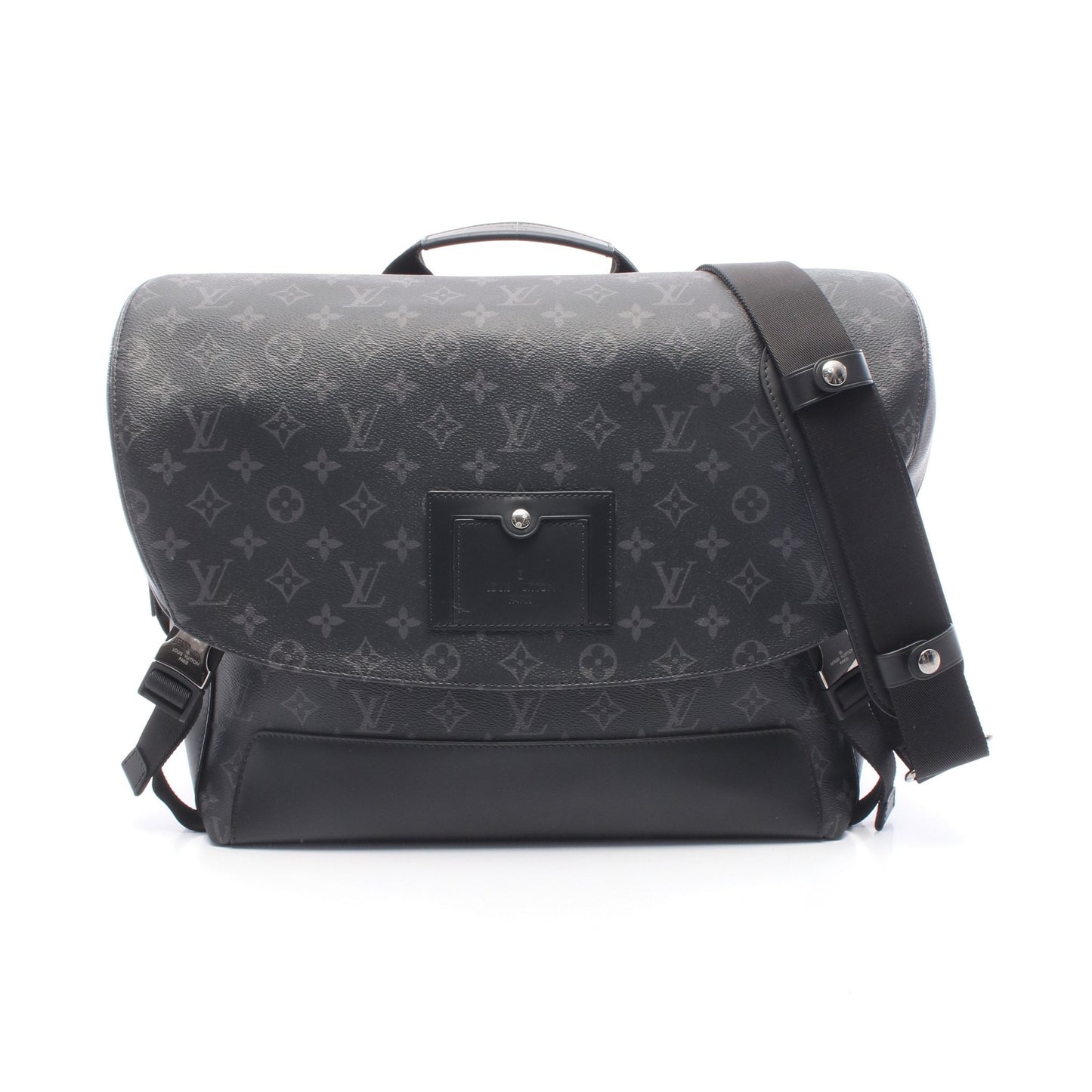 メッセンジャー ヴォワヤージュMM モノグラムエクリプス ショルダーバッグ PVC レザー ブラック ルイヴィトン バッグ LOUIS VUITTON