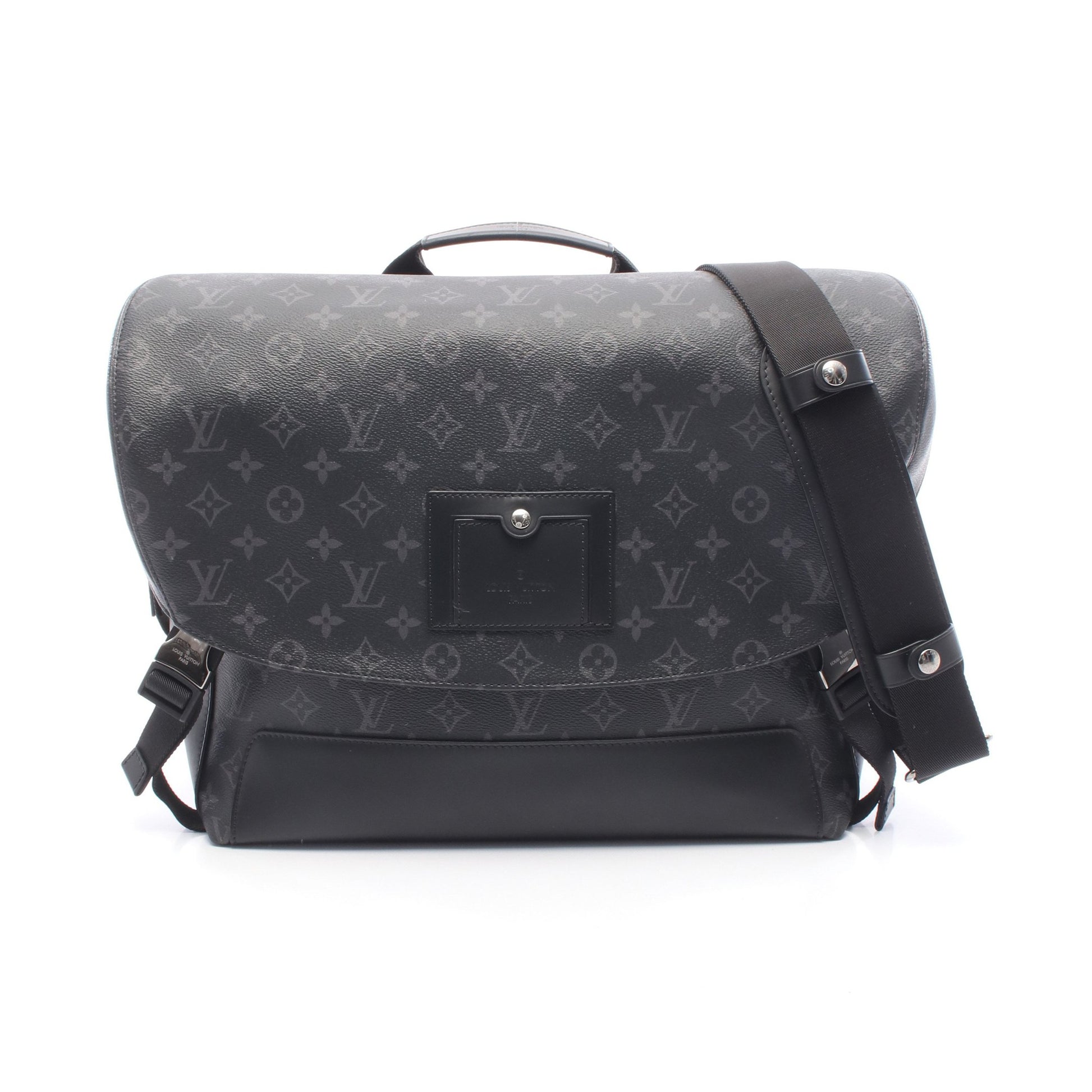 メッセンジャー ヴォワヤージュMM モノグラムエクリプス ショルダーバッグ PVC レザー ブラック ルイヴィトン バッグ LOUIS VUITTON