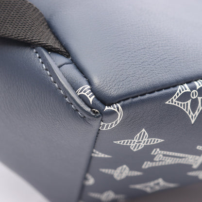 ディスカバリー モノグラムシャドウ バックパック リュックサック PVC レザー ネイビー ルイヴィトン バッグ LOUIS VUITTON