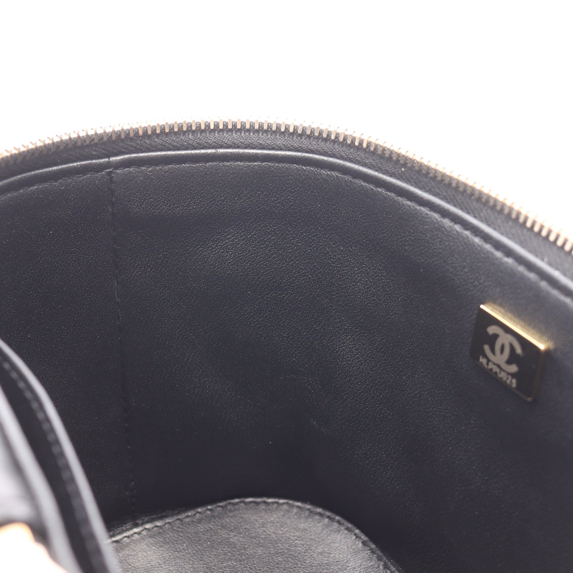 トレンディCC バニティバッグ チェーンショルダーバッグ ラムスキン ブラック ゴールド金具 シャネル バッグ CHANEL